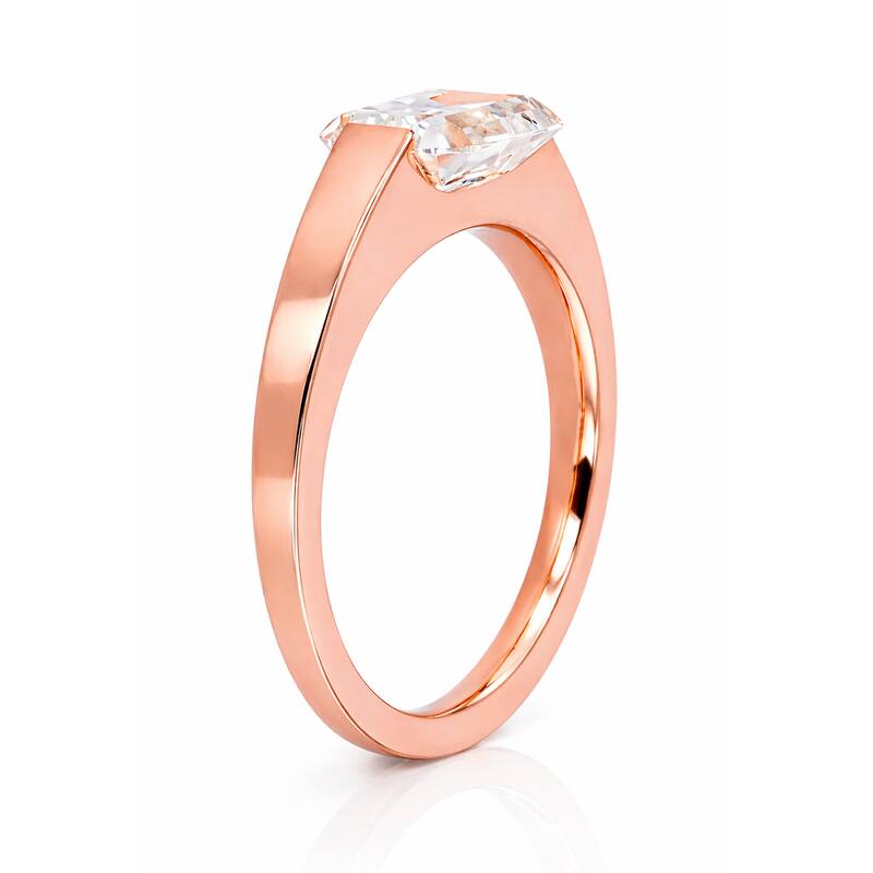 Auriya 14K Gold Suspense Emerald Lab Grown Diamond Engagement Ring 1.00 - 5.00ct. tw. (F-G, VS) - White