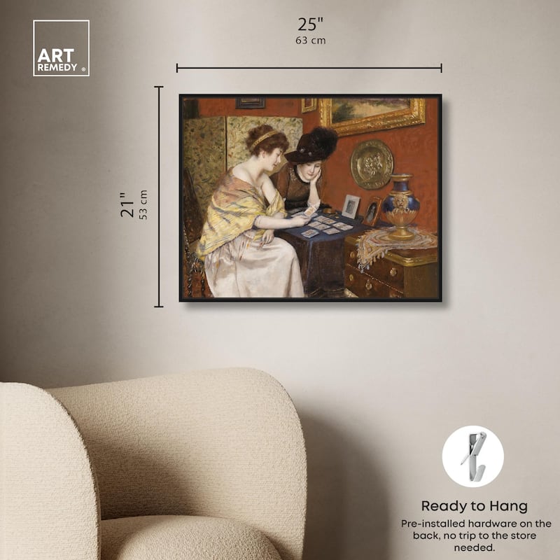 Reading the Cards Canvas by Art Remedy