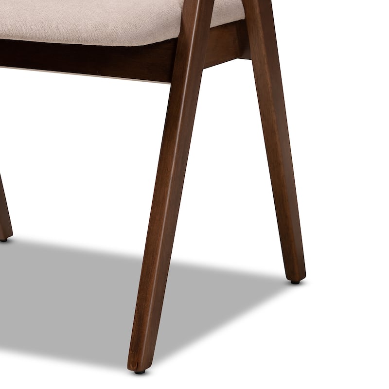 Danton Mid-Century Modern Fabric and Wood Dining Set (5pcs)