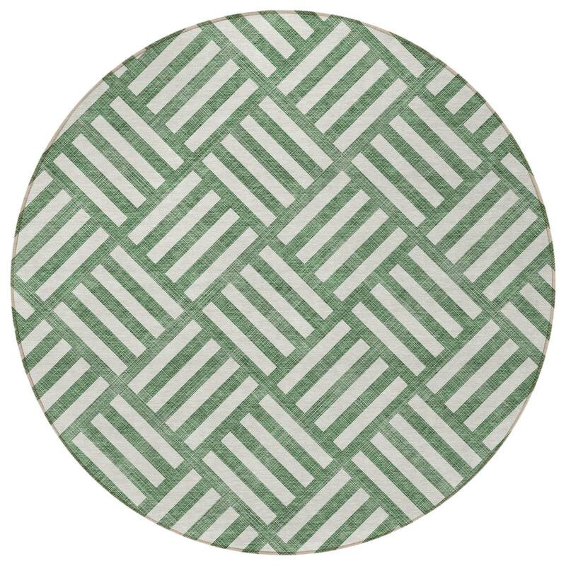 HomeRoots Geometric Transitional Rectangle Outdoor Rug