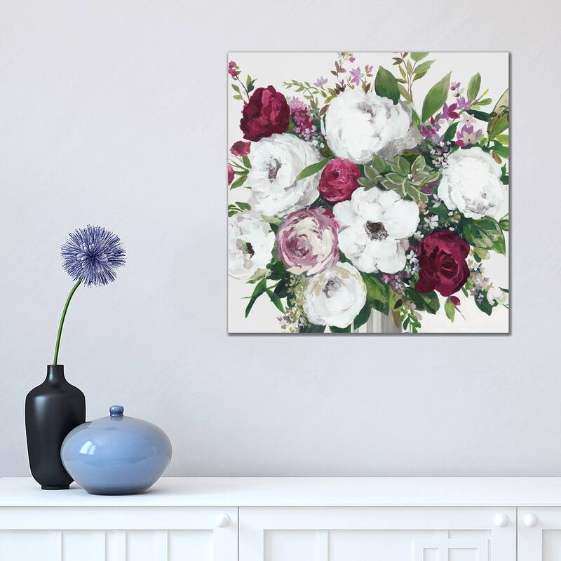 iCanvas "Burgundy Splashes" by Asia Jensen Canvas Print - 18x18x1.5