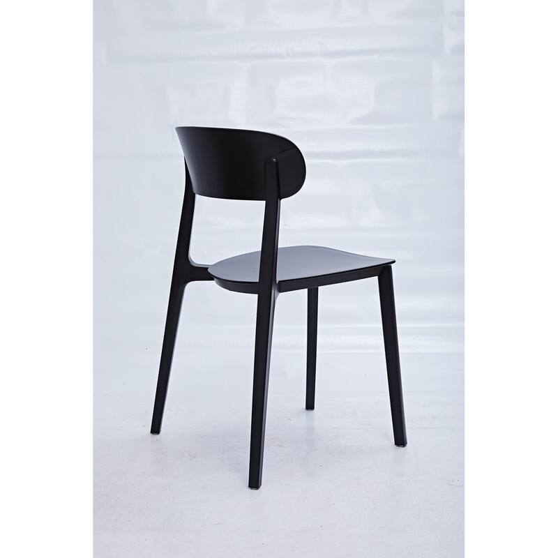 Midcentury Fiberglass Intensified Plastic Side Chair, Stackable, Set of 4