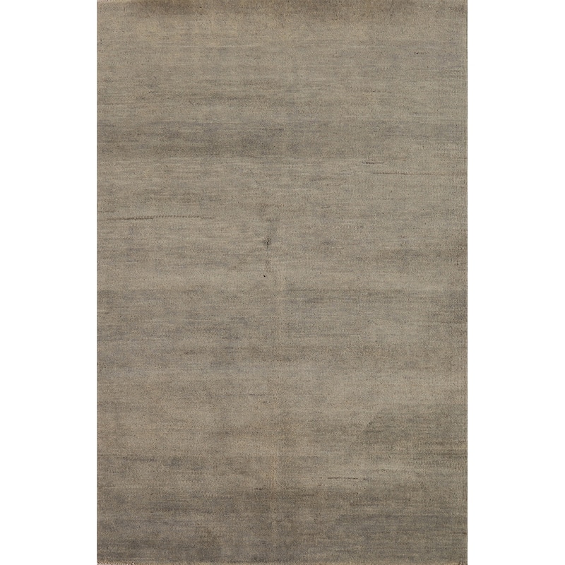 Hand Knotted Oriental 100% Wool Carpet Modern Modern Beige & Ivories Gabbeh Area Rug - 4' 10'' X 3' 4''