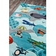 preview thumbnail 3 of 5, Momeni Lil Mo Whimsy Sky Aviator Hand-Tufted and Hand-Carved Rug.