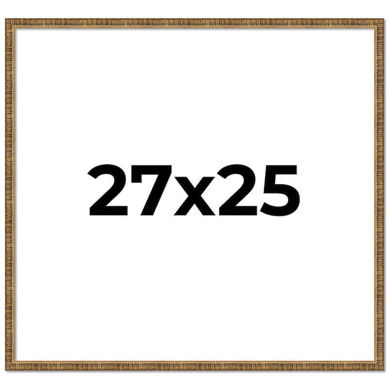27x25 Frame Black Real Wood Picture Frame Kingsley Gold Distressed Photo Frame with UV Acrylic Foam Board Backing &