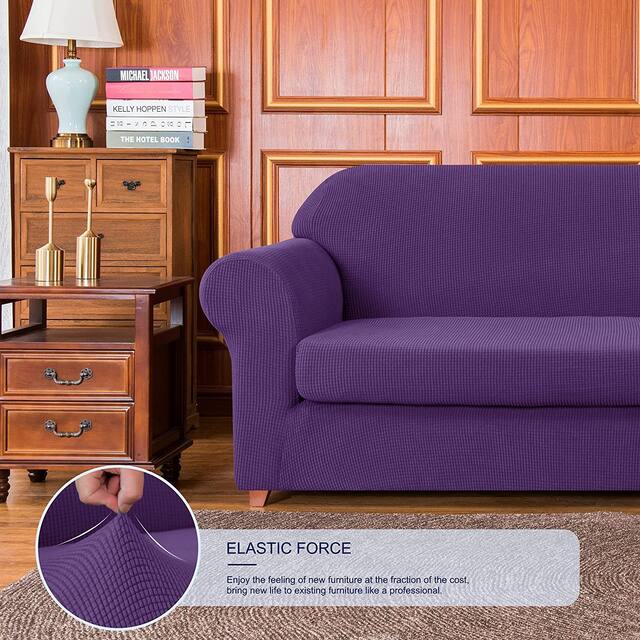Subrtex Stretch Armchair Slipcover 2 Piece Spandex Furniture Protector