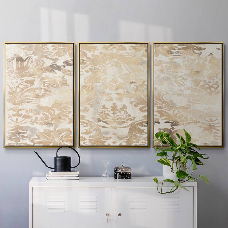 Walnut Damask II - Multi Piece Framed Canvas