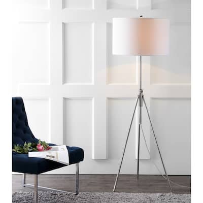 SAFAVIEH Lighting 50-72-inch Adjustable Cipriana White Floor Lamp - 23" x 23" x 50-72"