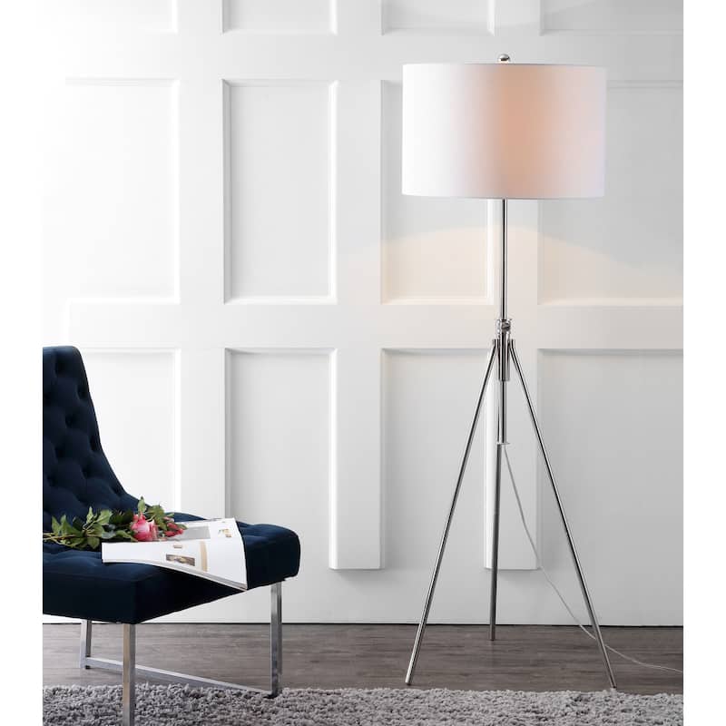 SAFAVIEH Lighting Wava 72-inch Adjustable Floor Lamp - 23" x 23" x 50-72" - 23Wx23Dx72H - White