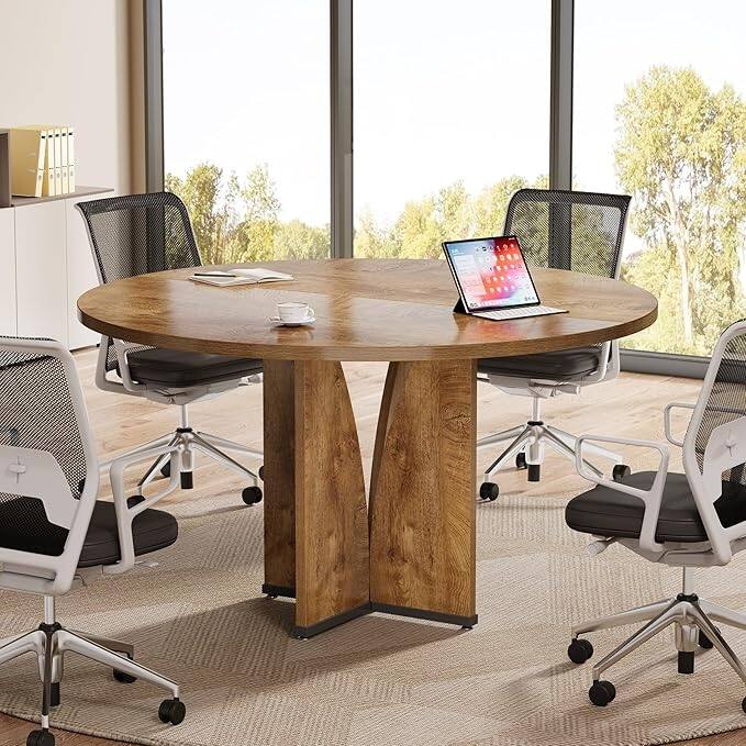 39" Round Conference Table for 4, Multi-Purpose Round Office Table