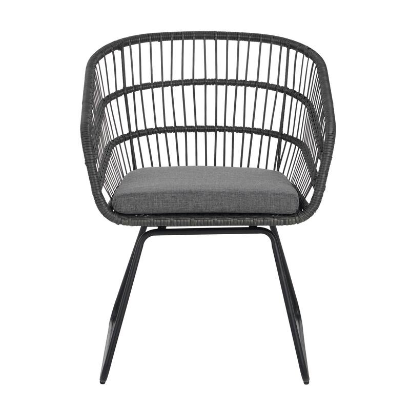 Christopher Knight Home - Modern 7-Piece PE Rattan Outdoor Wicker Dining Set with Oval Table and Cushioned Tub Chairs