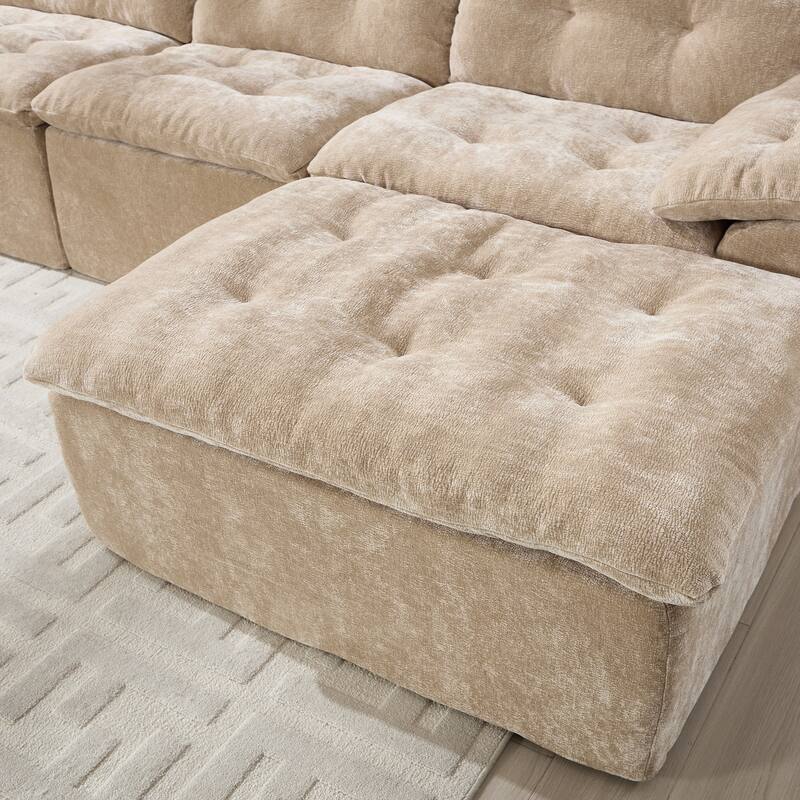 Modular Convertible Cushioned Sleeper Sofa Set