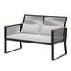 preview thumbnail 11 of 16, Patio Wicker Loveseat with Cushions