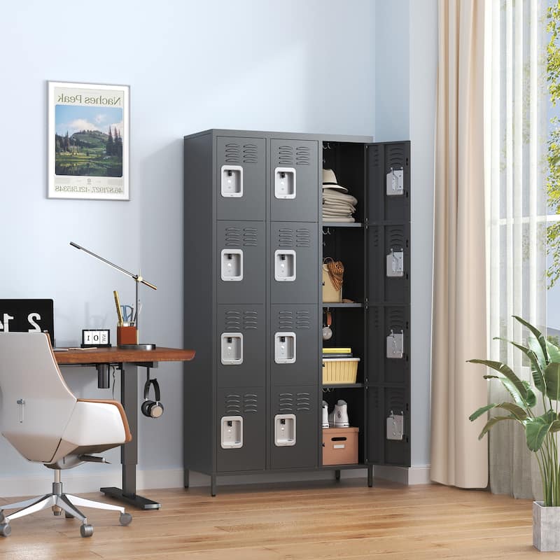 12 Door 72"H Metal Lockers With Lock