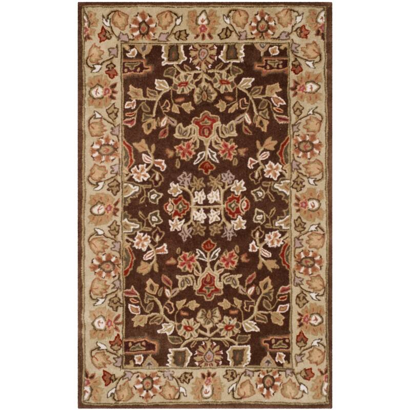 SAFAVIEH Handmade Total Performance Nere Oriental Rug - 4' x 6' - Brown/Green
