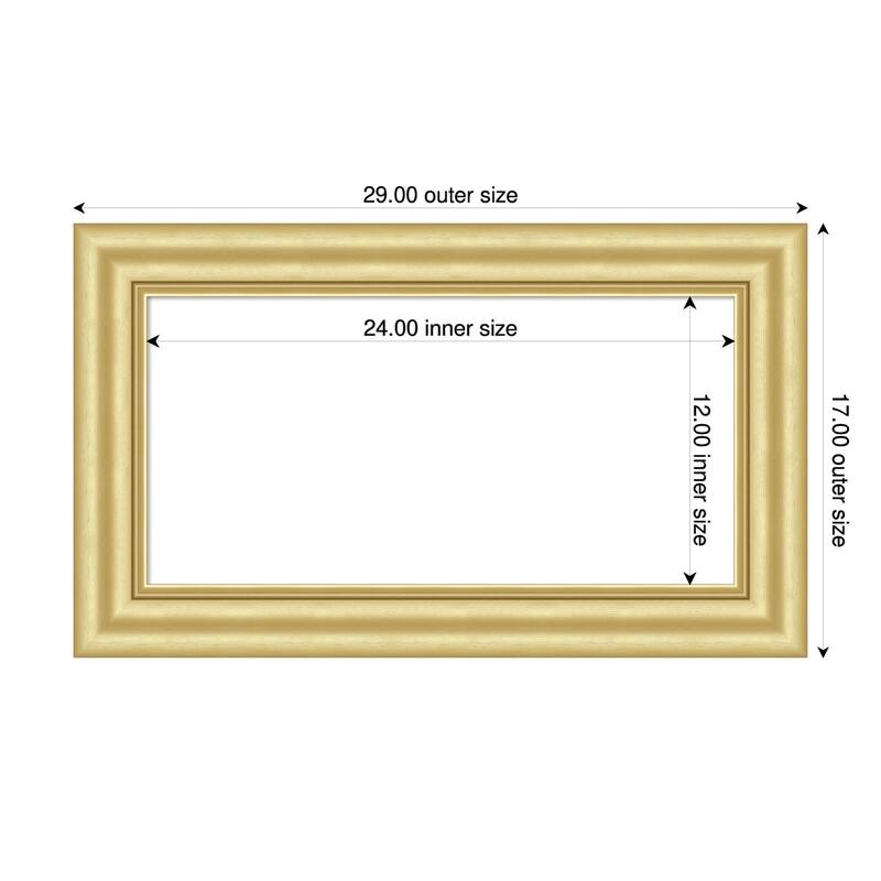 Sophia Framed Dry Erase Magnetic Board - 29 x 17 in - Sophia Gold