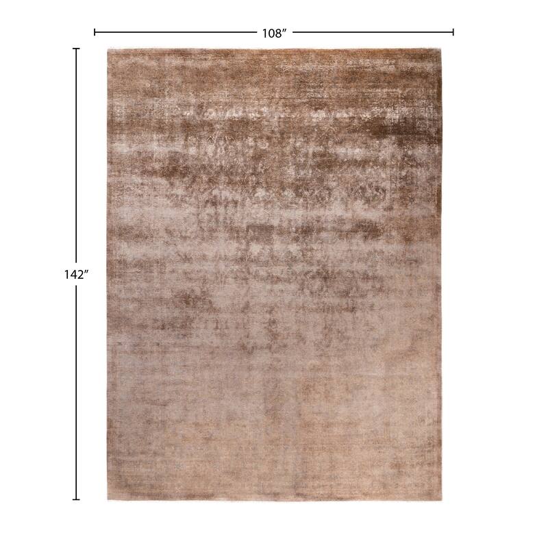 Overdyed One-of-a-Kind Hand-Knotted Area Rug - Beige - 9' 0" x 11' 10"