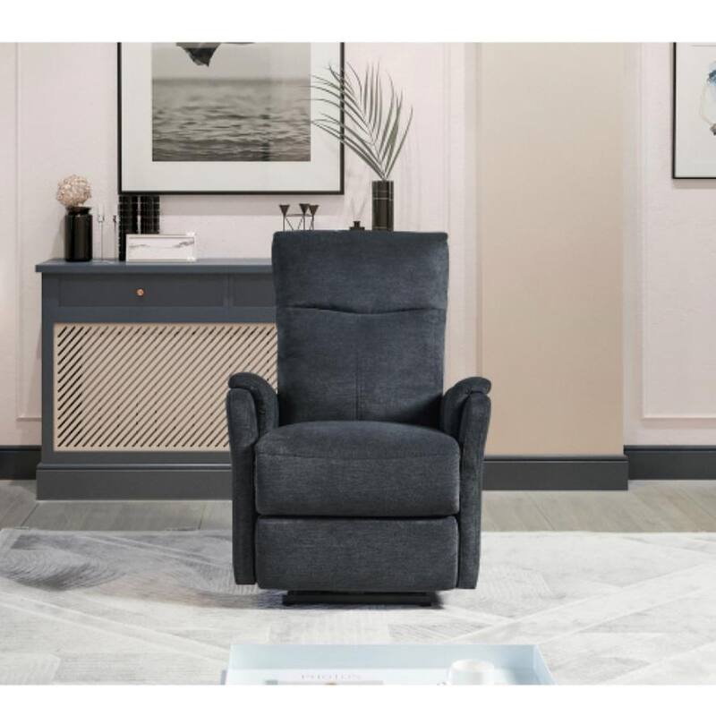 Recliner Single chair with power function easy control in Black