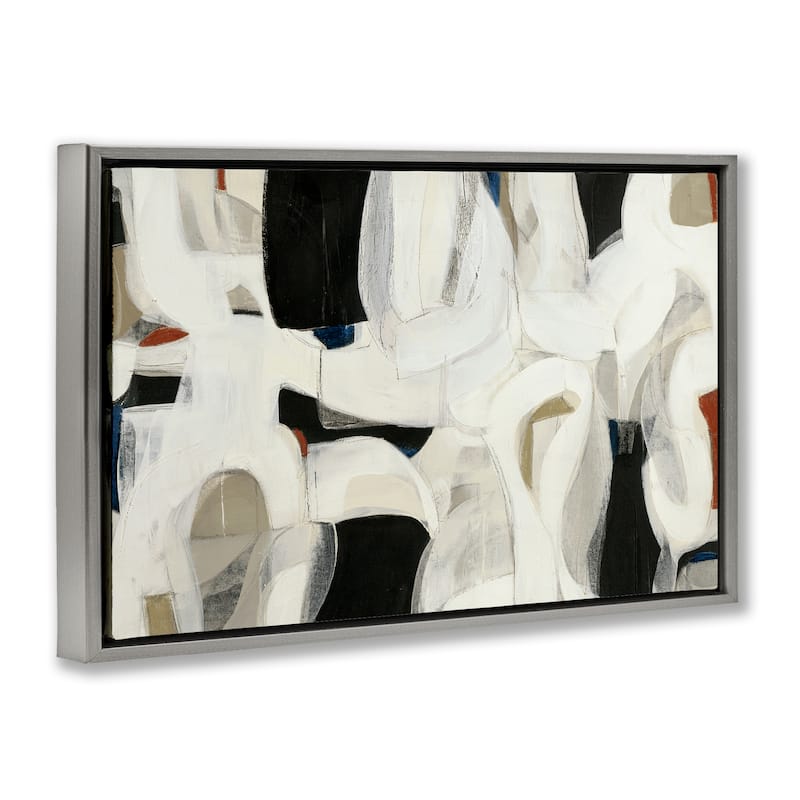 Stupell Dynamic Earthy Shapes Framed Floater Canvas Wall Art Design By Kippi Leonard