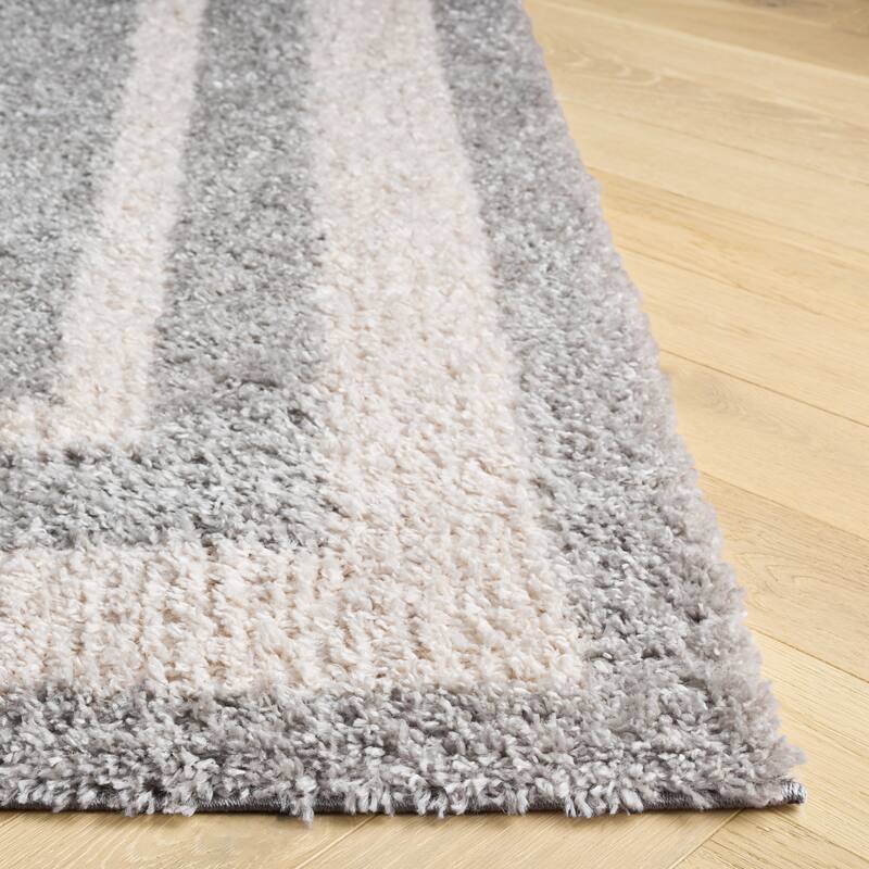 SAFAVIEH Gemma Shag Elmine Border Plush Thick Rug