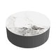 preview thumbnail 26 of 24, Modern Round Movable Coffee Table with Casters, 2 Drawers,Marble Pattern Sintered Stone Top