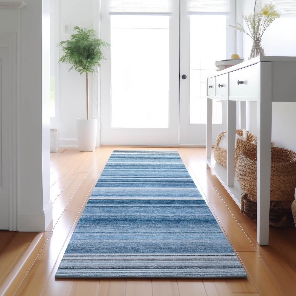Premium Washable Super Soft Ombre Cabana Stripe Mayfield Rug