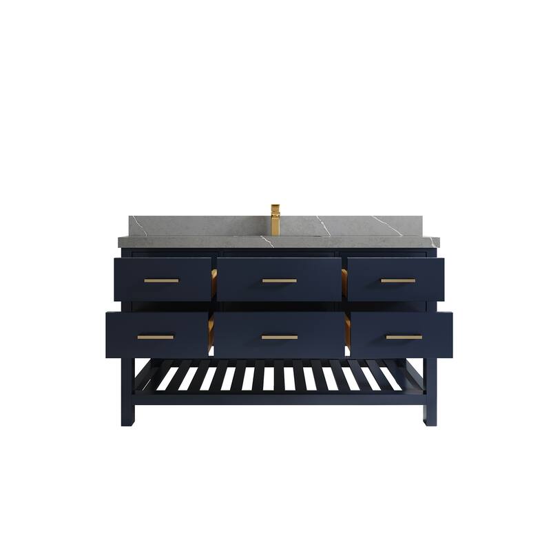 Willow Collections 60 in. W x 22 in. D Parker Single Sink Bathroom Vanity with Countertop