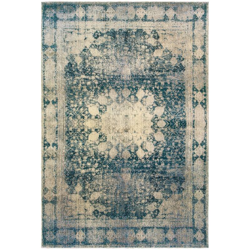 HomeRootsOriental Traditional Rectangle Area Rug - 153.54' X '118.11' X '0.35