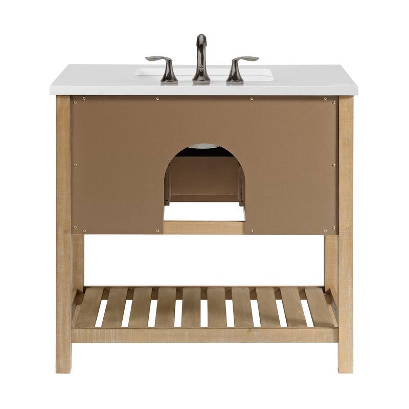 Monterey 37" Farmhouse Single Bathroom Vanity with Top
