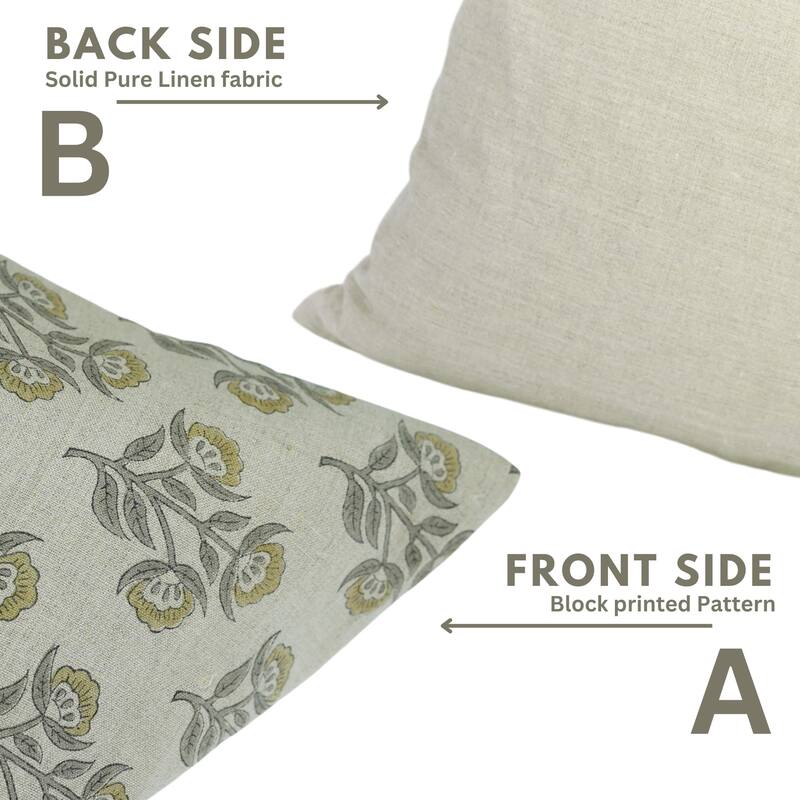 Fabdivine Handmade Soft Cozy Boho Pillow Cover Linen Sofa Couch or Chair Cushion