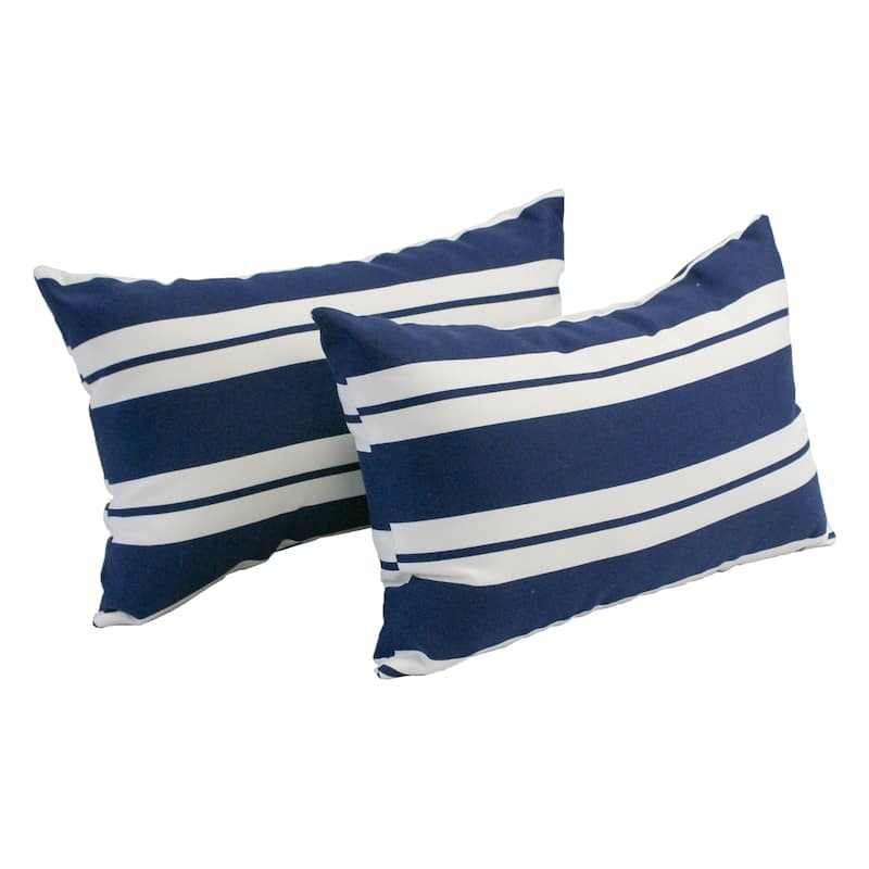 19-inch by 11-inch Outdoor Lumbar Throw Pillow (Set of 2) - Set of 2