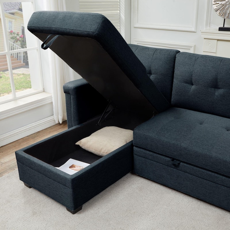 Storage Convertible Reversible Sectional Sofa