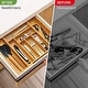 preview thumbnail 4 of 3, Bamboo Expandable Drawer Organizer - 7.7"x6.7"