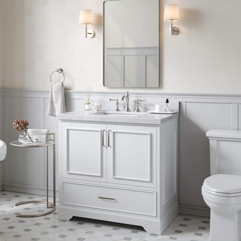 Ariel M036S-BC Stafford 37" Single Free Standing Vanity Cabinet Only