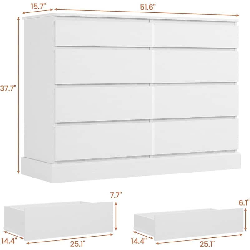 Bedroom Dresser Charging Station Storage Drawers Chest of Drawers