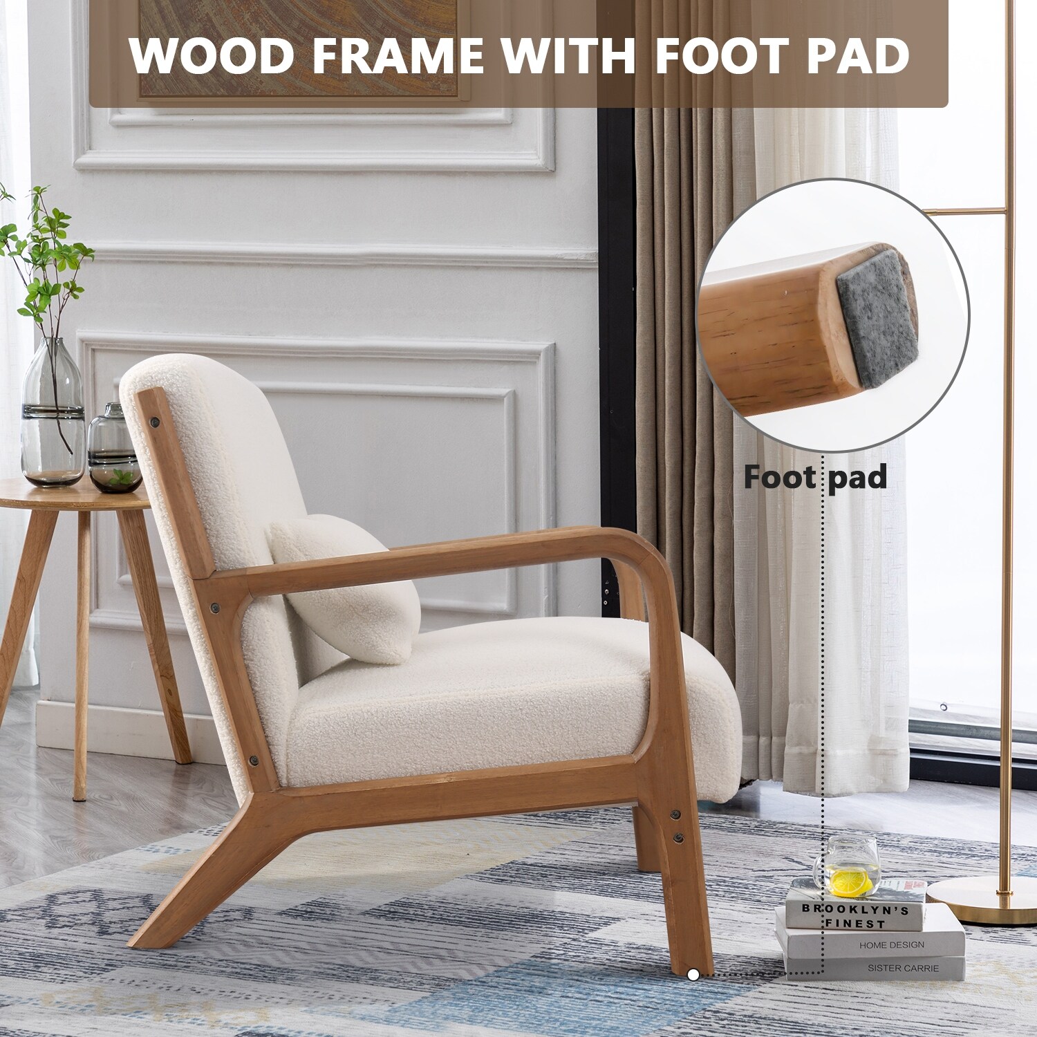 Aston Modern Solid wood Accent Chair for Living Room On Sale