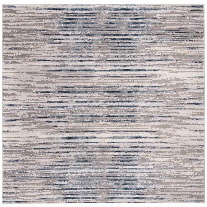 SAFAVIEH Meadow Biggi Modern Abstract Rug - 6'7" Square - Grey/Light Grey