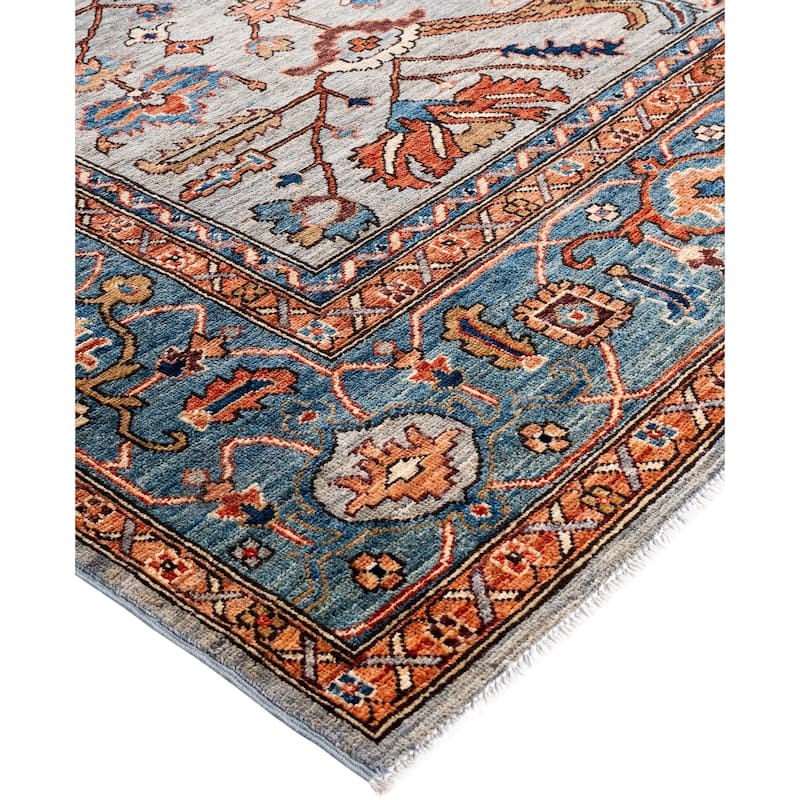 Serapi One-of-a-Kind Hand-Knotted Area Rug - Gray - 8' 0" x 9' 11"