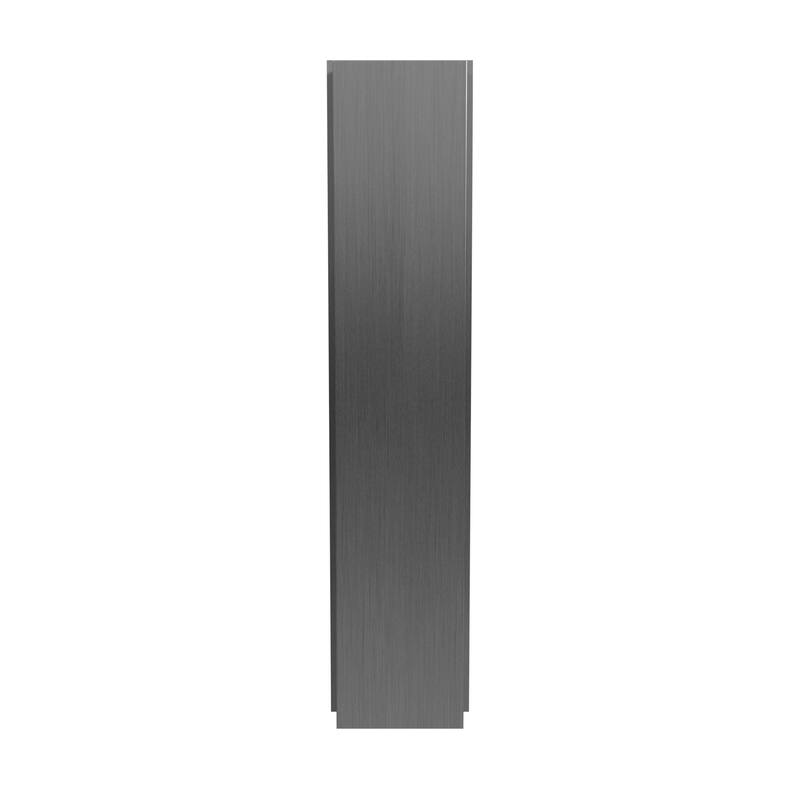 8-in x 36-in Ultra-thin Frame Recessed 3-Section Stainless Steel Shower Niche Gun Metal Black