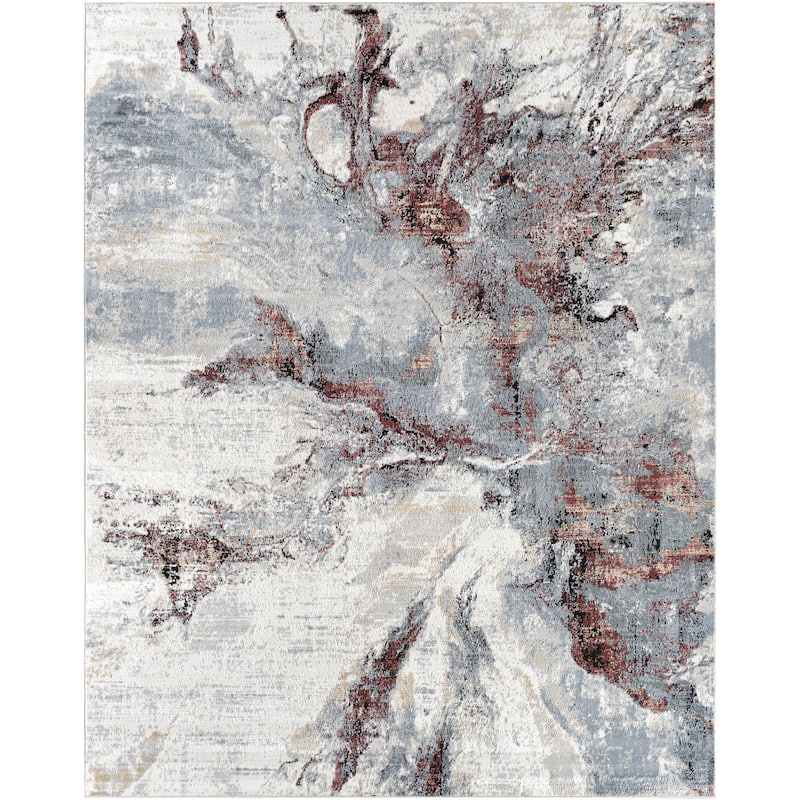 Livabliss Jolie Abstract Marble Area Rug