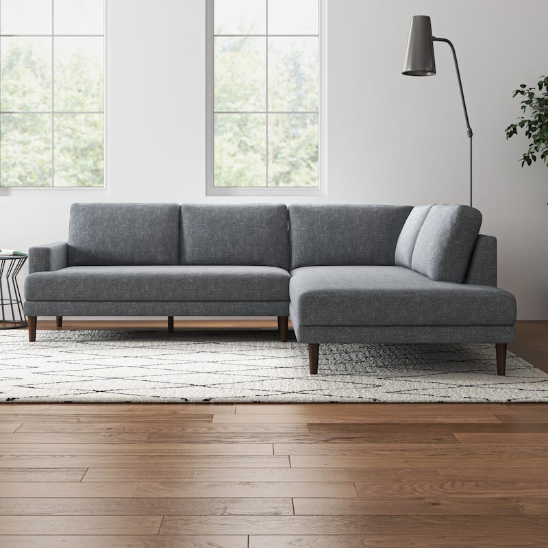 Harman Modern Living Room Fabric Corner Sectional Couch