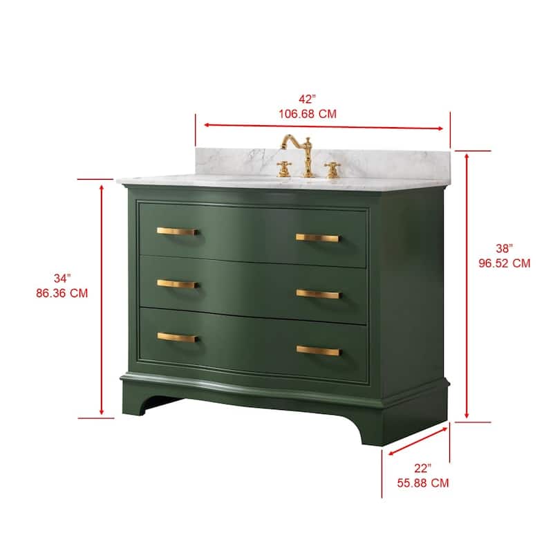 Sudio Design Monroe 42" Bathroom Vanity - 42" Single Sink
