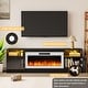 preview thumbnail 33 of 42, Bossin 70" Fireplace TV Stand with 36" Electric Fireplace, TV Stand for TVs Up to 80", 20 Colors LED Lights/Entertainment Center