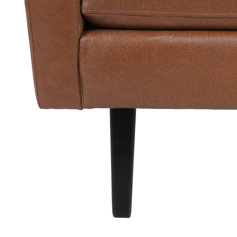 Chandler Faux Leather Club Chair by Christopher Knight Home