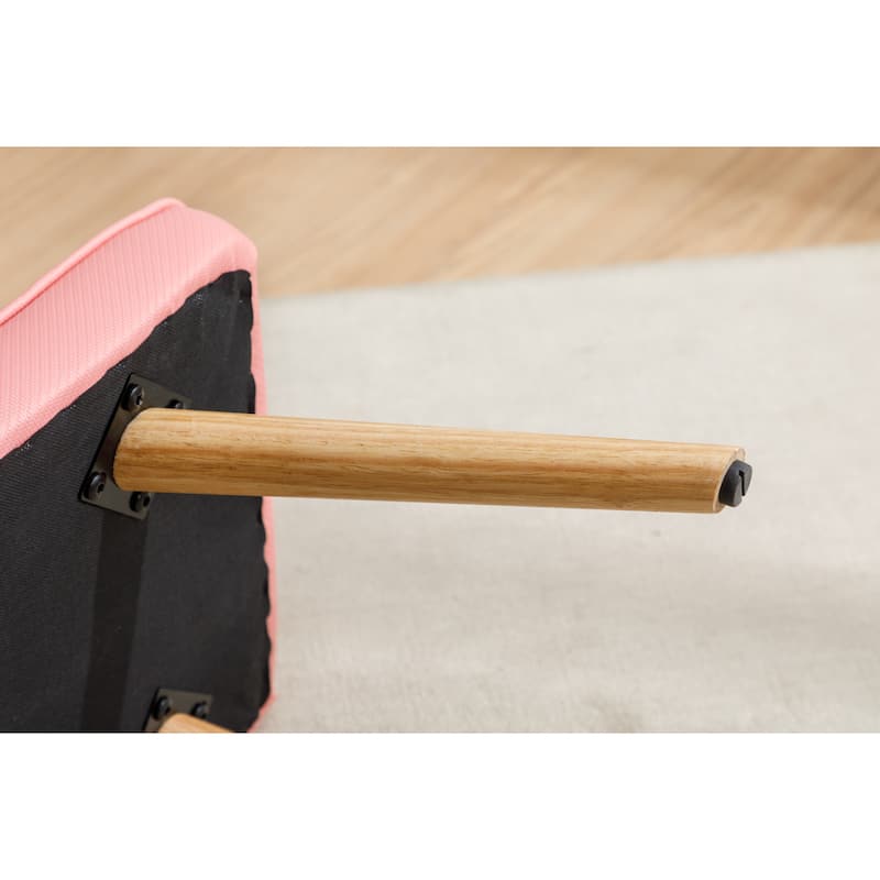 Wooden Step ottoman,Wooden Step Stool for Adults,Square Cushion Foot Stool,Small Stool with Non-Slip Pad,Wood Stool Suitable