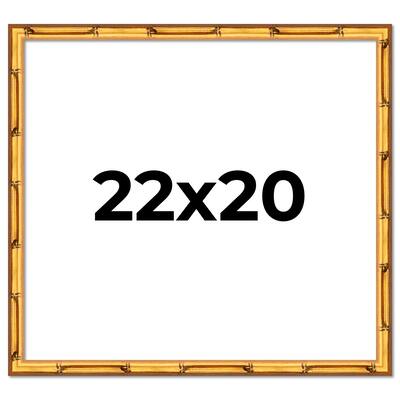 22x20 Frame Gold Bamboo Picture Frame Modern Photo Frame Includes UV Acrylic Shatter Guard Front Acid Free Foam Backing Board
