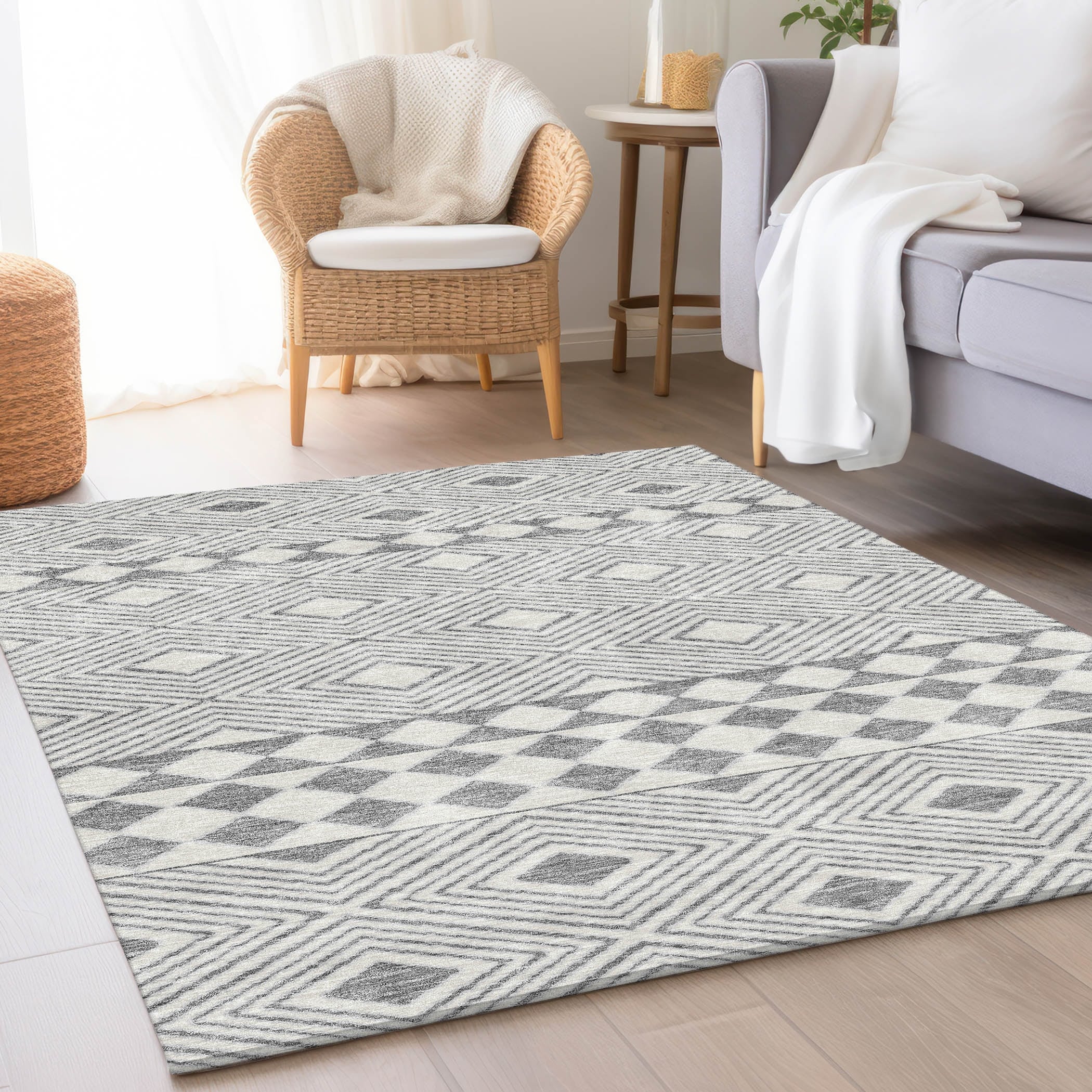 Premium Washable Super Soft Geo Prints Mayfield Rug