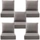 preview thumbnail 119 of 121, Gymojoy 24"x22"x6" Patio Thick Cushions & Pillows Set - Deep Seat Indoor/Outdoor Water & Fade Resistant Five Sets - Grey