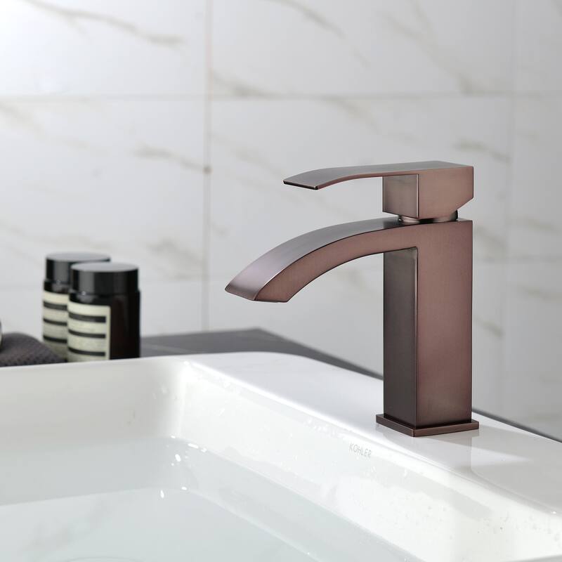 Single Handle Deck Mount Bathroom Faucet