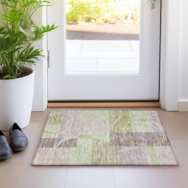 Machine Washable Indoor/ Outdoor Contemporary Chantille Rug